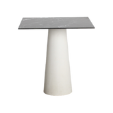 Container table low white marble